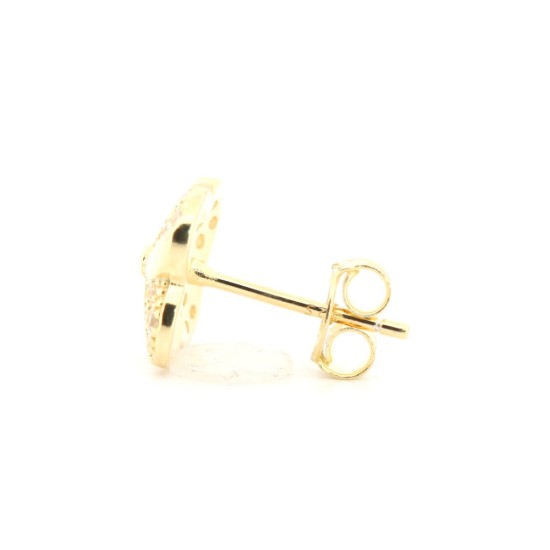 AES212 | 925 Silver 14ct Gold Plated CZ Set Studs