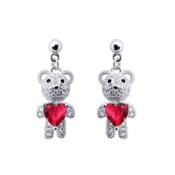 AES218-RP | 925 Silver Rhodium Plated CZ Set Stud Earrings