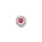 AES220R | 925 Silver Rhodium Halo Studs Ruby Centre CZ