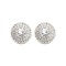 AES220W | 925 Silver Rhodium Halo CZ Studs White