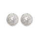 AES220W | 925 Silver Rhodium Halo CZ Studs White