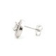 AES221W | 925 Silver Rhodium Halo CZ Studs White