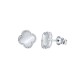 AES225 | 925 Silver Rhodium Clover Studs MOP