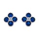 AES230B | 925 Silver Rhodium CZ Set Clover Studs