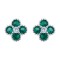 AES230G | 925 Silver Rhodium CZ Set Clover Studs