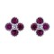 AES230R | 925 Silver Rhodium CZ Set Clover Studs