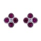 AES230R | 925 Silver Rhodium CZ Set Clover Studs