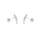 AES232 | 925 Silver Rhodium Plated Multo Col CZ Set Kisses Studs