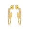 AES234 | 925 Silver 14ct Gold Plated CZ Set Stud Earrings