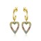 AES238 | 925 Silver 14ct Gold Plated Multi Col CZ Set Earrings