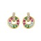 AES239 | 925 Silver 14ct Gold Plated Multi Col CZ Set Earrings