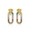 AES240 | 925 Silver 14ct Gold Plated Multi Col CZ Set Earrings