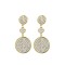 AES243 | 925 Silver 14ct Gold Plated CZ Set Stud Drop Earrings