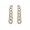 AES244 | 925 Silver 14ct Gold Plated CZ Set Stud Drop Earrings