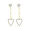 AES246 | 925 Silver 14ct Gold Plated CZ Set Stud Drop Earrings