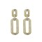 AES249 | 925 Silver 14ct Gold Plated CZ Set Stud Drop Earrings