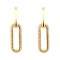 AES250 | 925 Silver 14ct Gold Plated CZ Set Stud Drop Earrings