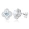 AES266B | 925 Silver CZ Set Clover Studs 5.0mm