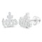 AES267 | 925 Silver CZ Set Allah Stud Earrings