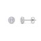 925 Silver CZ Set Halo Studs 4.5mm