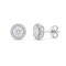 925 Silver CZ Set Halo Studs 5.5mm