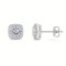 925 Silver CZ Set Sq Halo Studs 4.0mm