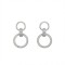 925 Sterling Silver CZ Circle Pendant Set