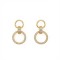 925 Sterling Silver 14K Gold Plated CZ Circle Pendant Set