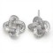 925 Sterling Silver CZ Love Knot Stud Earrings