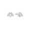 925 Silver Rhodium Plated CZ Set Bumble Bee Stud Earrings