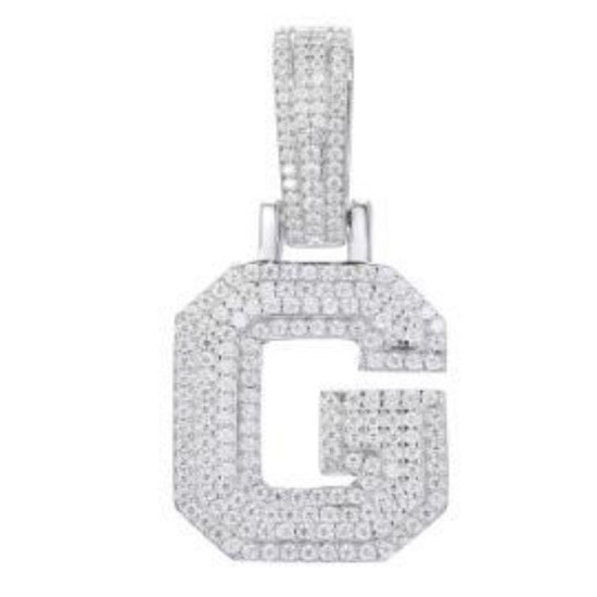 AIN001-G | 925 Silver CZ Set Initial G