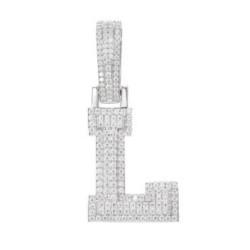 AIN001-L | 925 Silver CZ Set Initial L