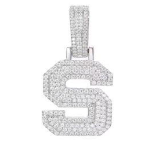 AIN001-S | 925 Silver CZ Set Initial S