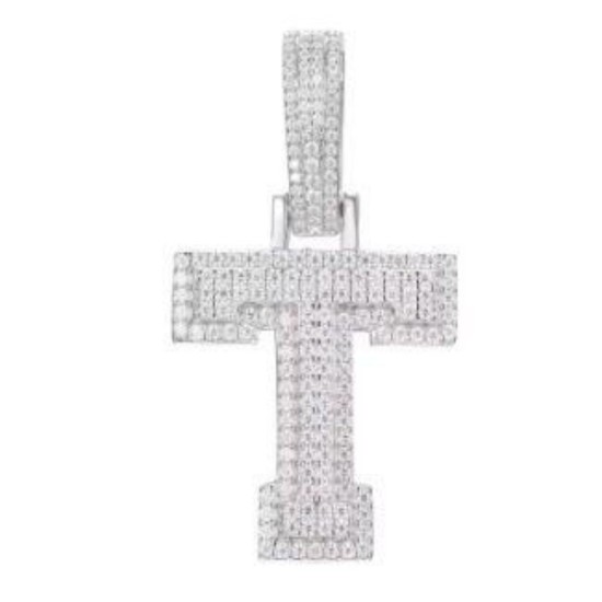 AIN001-T | 925 Silver CZ Set Initial T