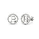 925 Sterling Silver CZ Letter B Pendant Set