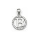 925 Sterling Silver CZ Letter B Pendant Set
