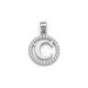 925 Sterling Silver CZ Letter C Pendant Set