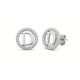 925 Sterling Silver CZ Letter D Pendant Set