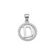 925 Sterling Silver CZ Letter D Pendant Set