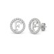 925 Sterling Silver CZ Letter F Pendant Set