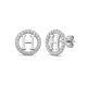 925 Sterling Silver CZ Letter H Pendant Set