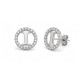 925 Sterling Silver CZ Letter I Pendant Set