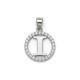 925 Sterling Silver CZ Letter I Pendant Set