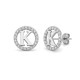 925 Sterling Silver CZ Letter K Pendant Set