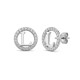 925 Sterling Silver CZ Letter L Pendant Set