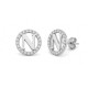 925 Sterling Silver CZ Letter N Pendant Set