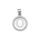 925 Sterling Silver CZ Letter O Pendant Set