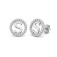 925 Sterling Silver CZ Letter S Pendant Set