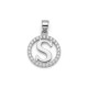 925 Sterling Silver CZ Letter S Pendant Set