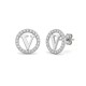 925 Sterling Silver CZ Letter V Pendant Set